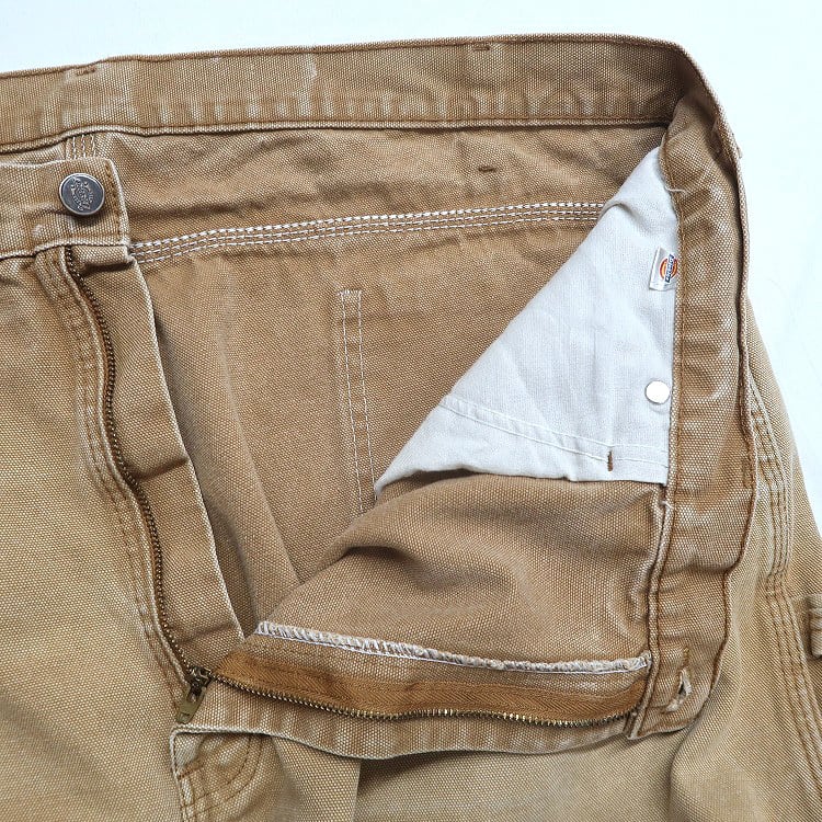 古着 ディッキーズ Dickies ワーク ダック ペインターパンツ イエロー