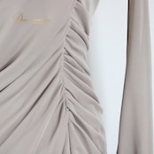 社交ダンス 衣装 スタンダード ラテン ドレス ワンピース パーティ衣装 無地 Chacott チャコット ROYAL DANCE ロイヤルダンス ベージュ系 グレイ系 グレージュ アシンメトリーデザイン おしゃれ モダンスタイル 社交ダンス用ドレス フィット感 ストレッチ素材 脚長効果 イベント用ドレス 体型カバー 成人女性用 Sサイズ 芯地 無地ドレス お揃いコーデ トレンド おすすめ