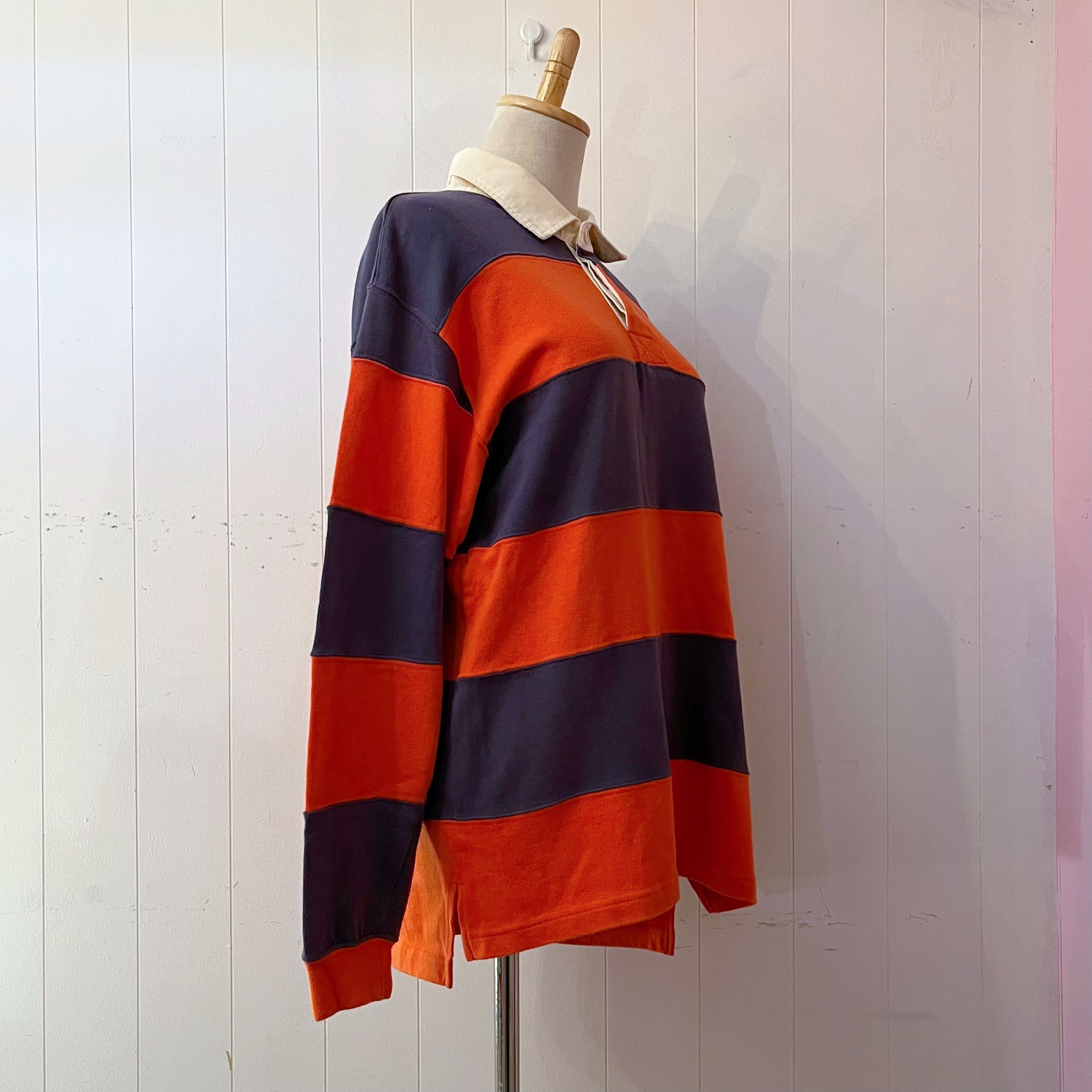 orange stripe rugger shirt