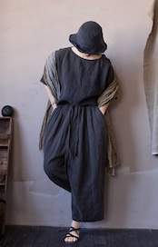リネン サルエルパンツ