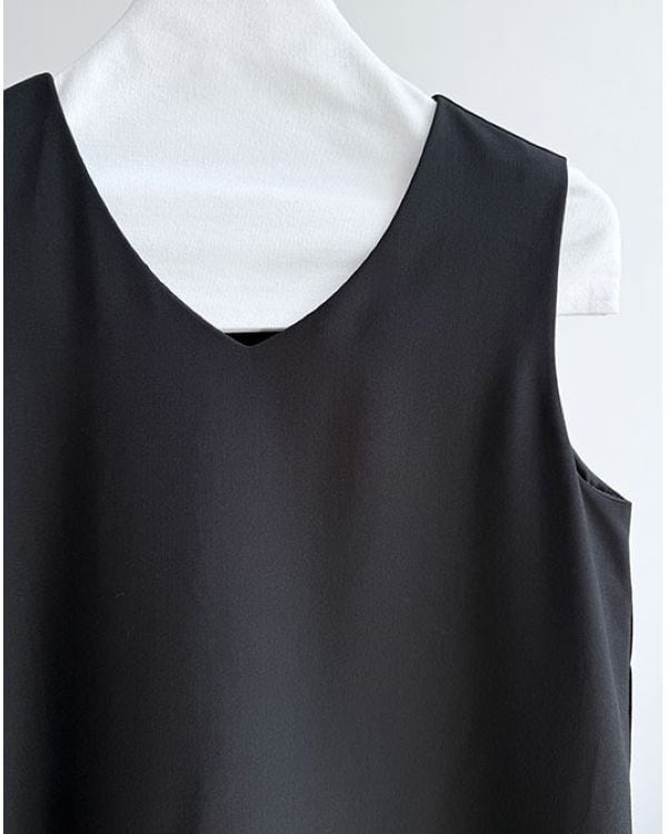 Bicolor Vneck Dress | Leonie