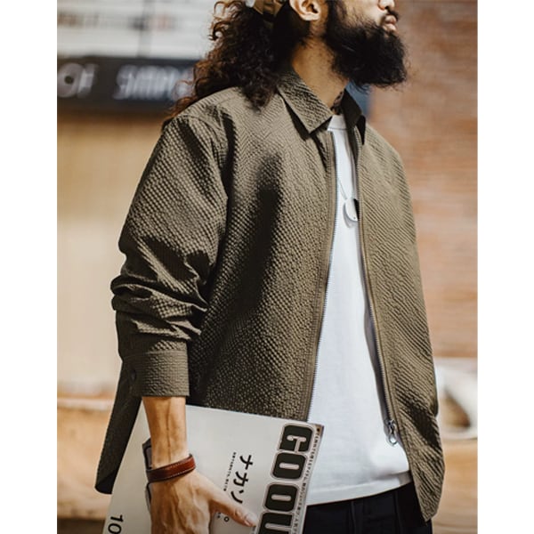 Front zipper design shirt P792