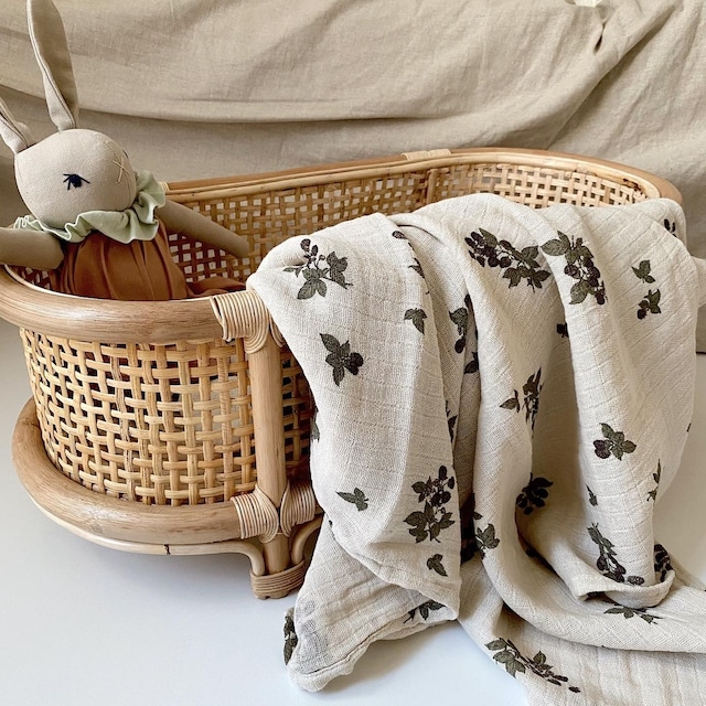 【即納/送料無料≫残り1点】garbo&friends blackberry muslin blanket ブラックベリーモスリンブランケット