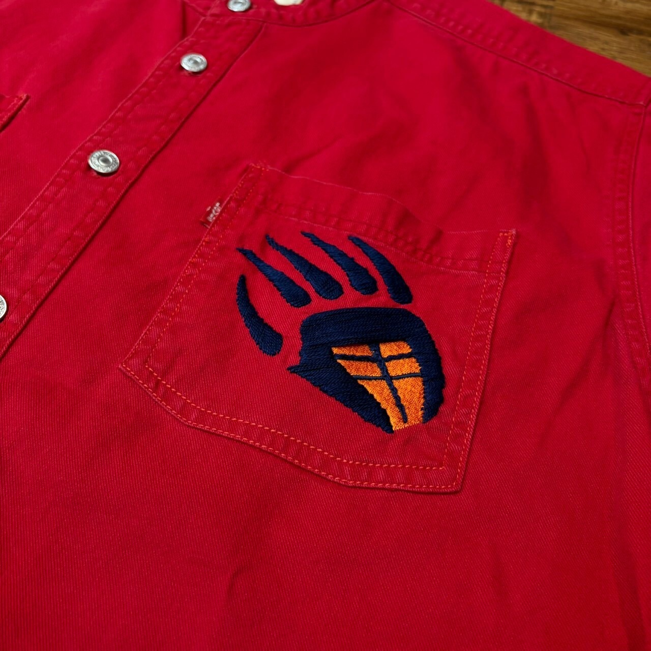 ナスングワム【Nasngwam】Indian motif Denim Shirt　Lサイズ - 2