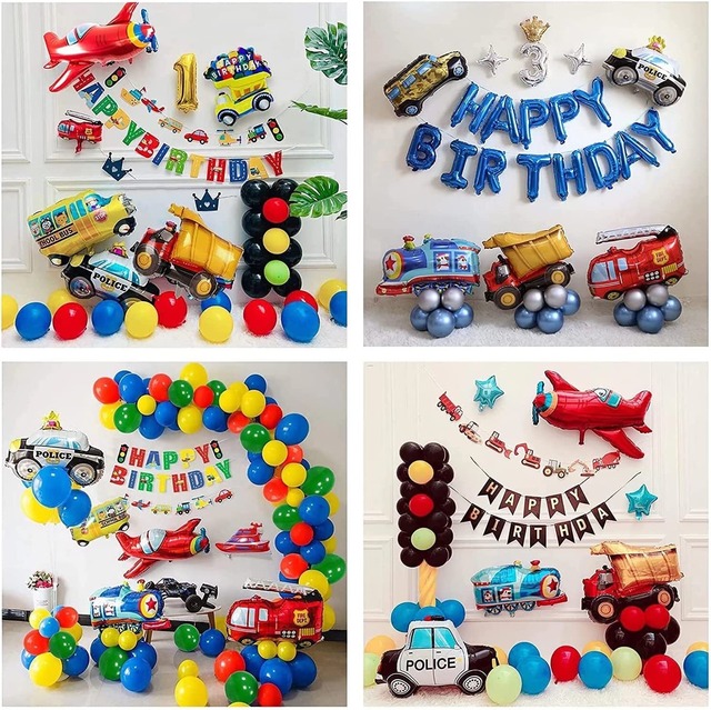 【在庫処分】誕生日 飾り付け 男の子、誕生日バルーン 2歳 男の子 誕生日プレゼント 誕生日 風船 車 誕生日 バルーン 飾り