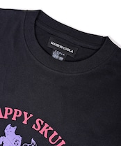 HAPPYスカルプリントベーシックTシャツ (WHITE) CQ-46096