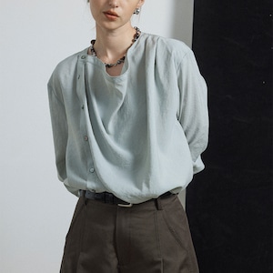 asymmetrical drape shirt T3525