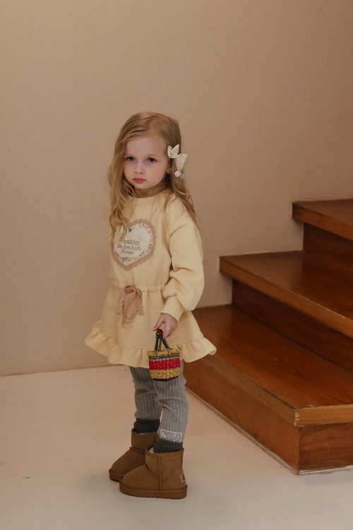 ラスト1 yellow 110【即納】<flo>  Plot mini one-piece