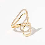 ダイヤモンド デザイン リング  K18 / 0.360ct