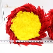 フラダンス ウリウリ マラカス 小物 レッド系 楽器 一体型 羽根 赤 黄 茶 鮮やか 舞台 イベント ステージ 民族舞踏 音楽 ダンス小物 イエロー系 ブラウン系