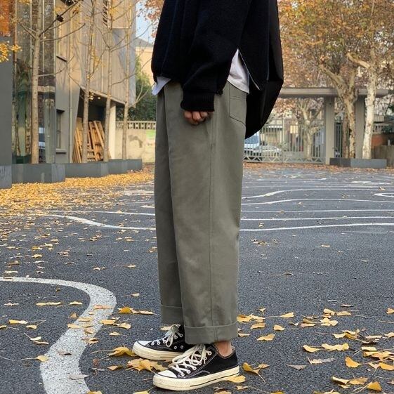 全3色 ストレートパンツ シンプル シック 大人 メンズ 無地