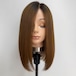 3Dウィッグ 未カット 35cm ライトベージュ系(プリン加工)