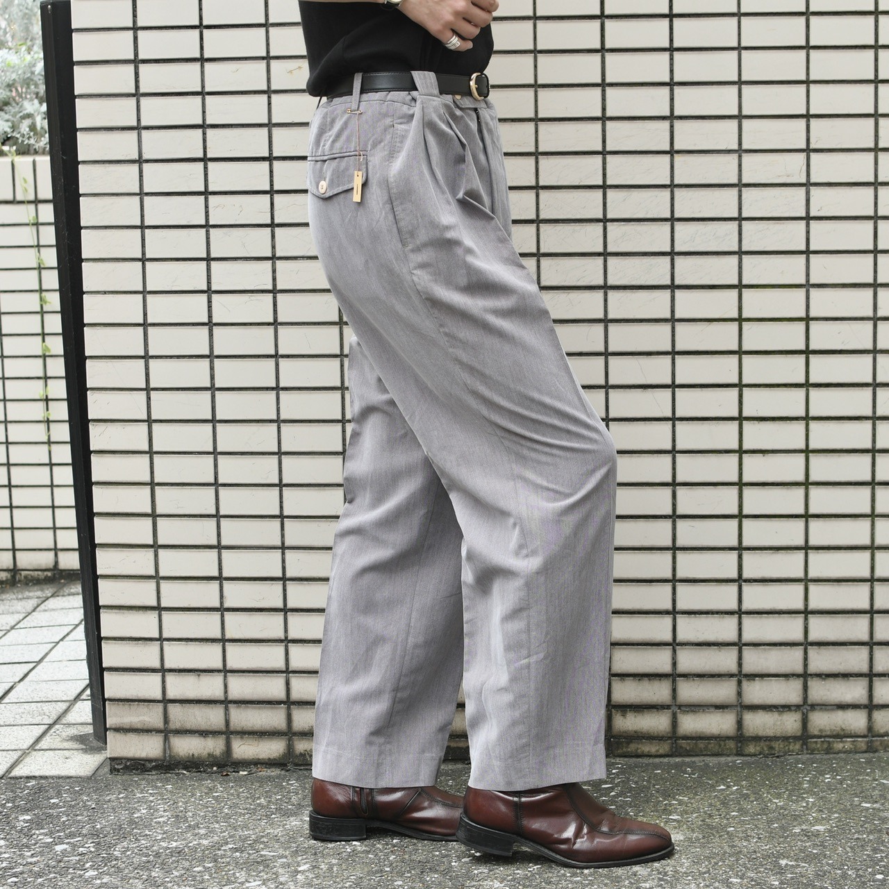 marbled gray 2tuck slacks