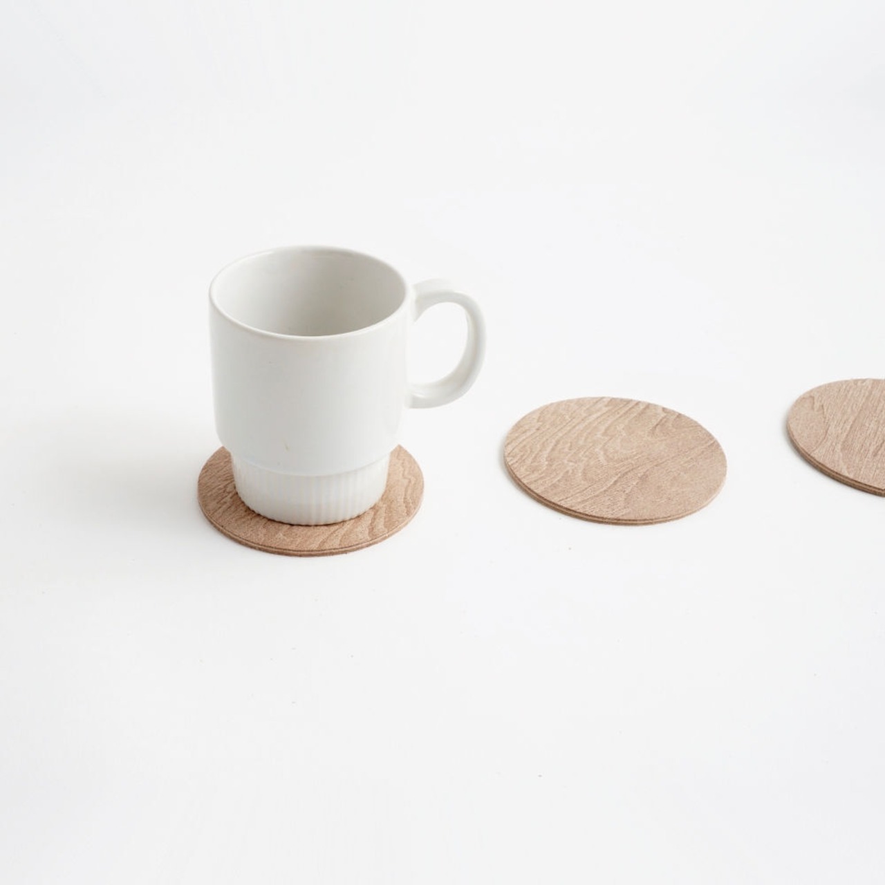 i ro se plywood leather coaster