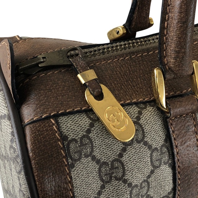 GUCCI グッチ シェリーライン GG ハンドバッグ ブラウン キャンバス ミニボストン vintage ヴィンテージ オールド wub827