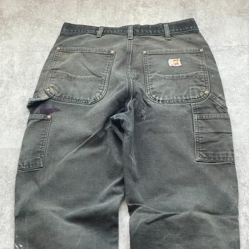 00s ブラック ダブルニー Carhartt B01 BLK 32×34 詳細写真16