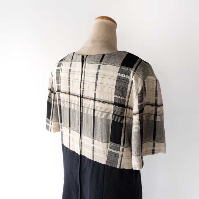 Made in USA linen mixed dress 73