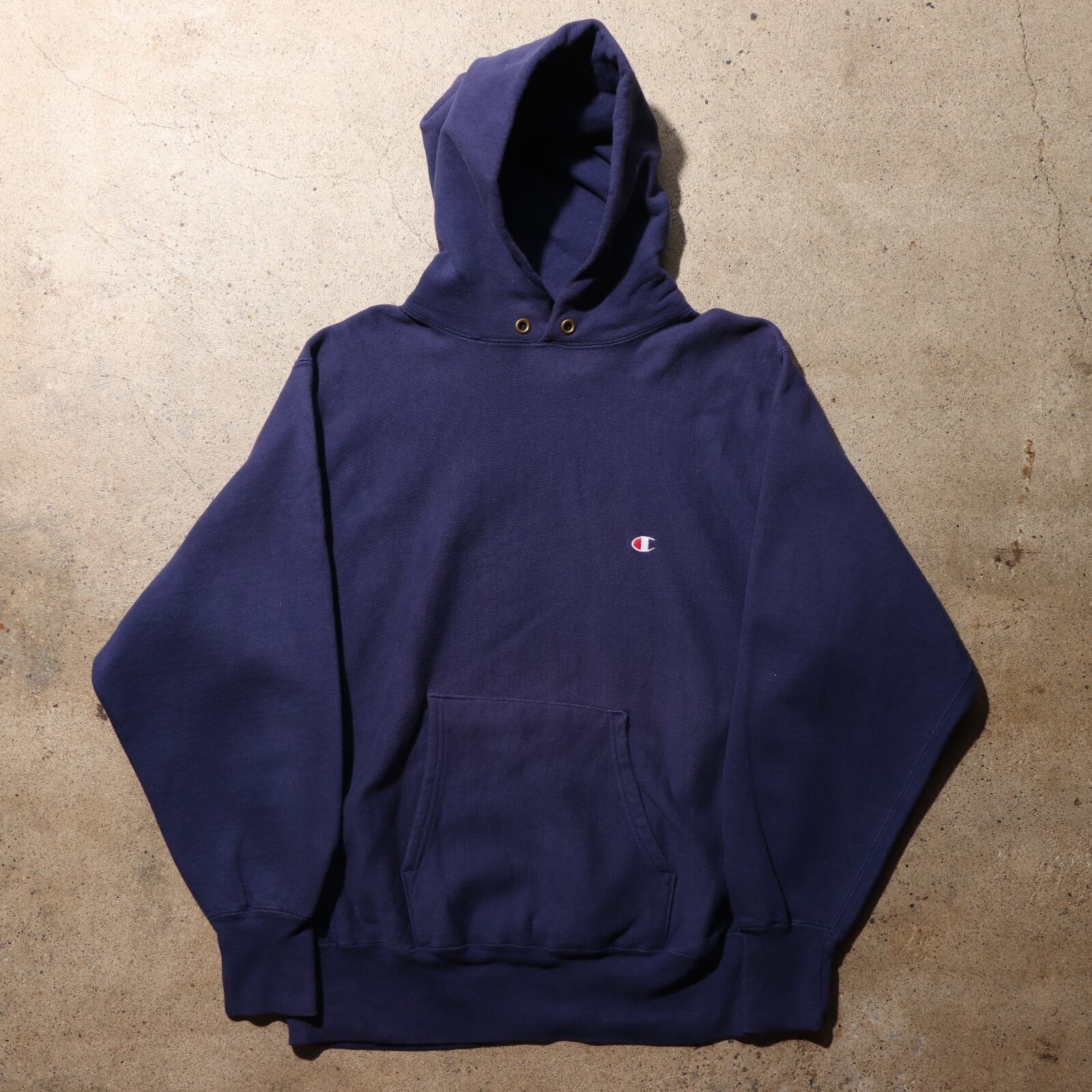 美品 L 茄子紺 90s USA デカハトメ 無地 リバースウィーブ 美品 L 茄子紺 90s USA デカハトメ 無地 リバースウィーブ