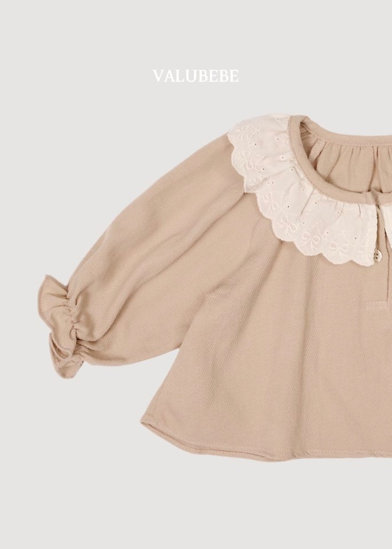 韓国子供服 / 26Autumn / 〖取寄〗valubebe / ラップ フリル ブラウス / ベビー服 / キッズ服 *6M~S*