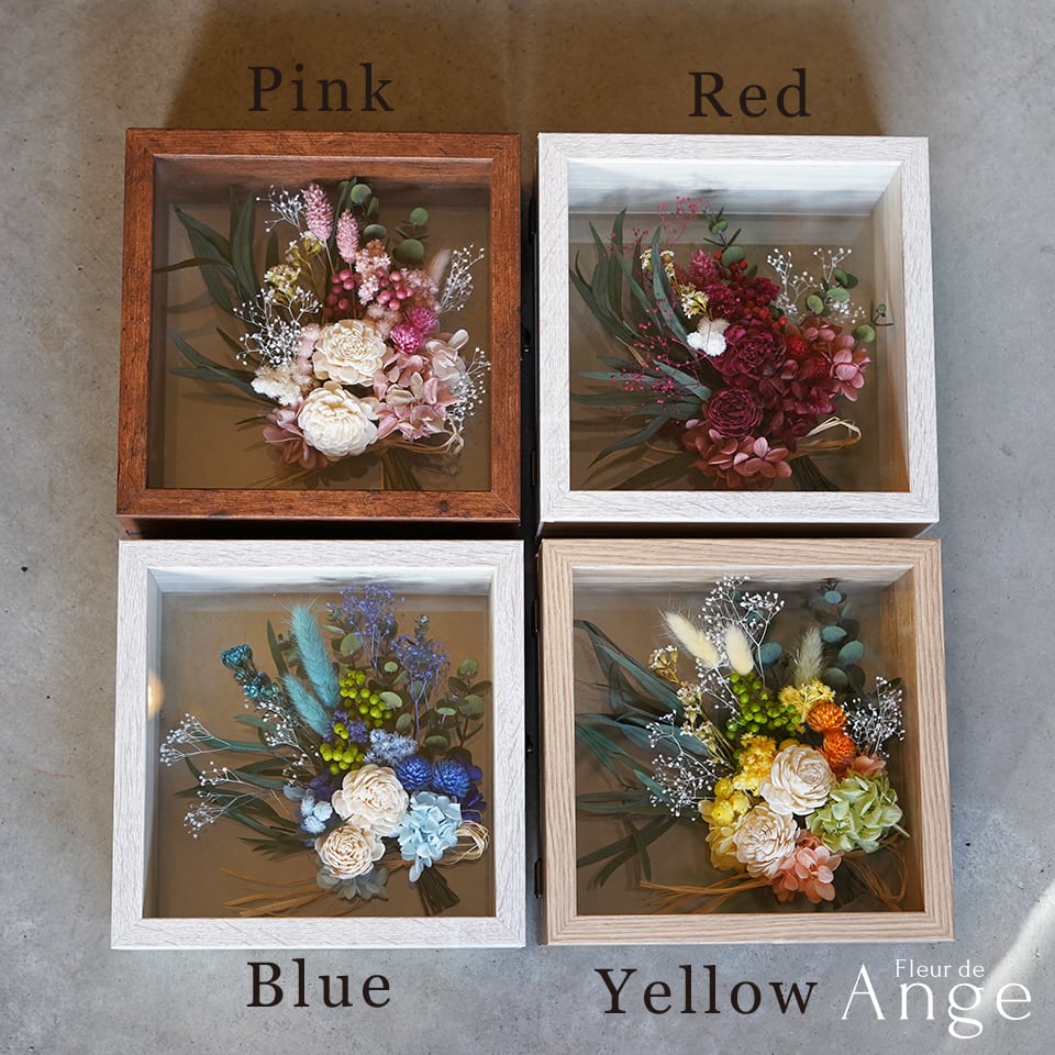 ガラスフレーム ヌーヴォー・文字入れ【プリザーブドフラワー