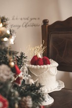 【クリスマス2024】クリスマスケーキトッパー（アクリル製・Mサイズ）