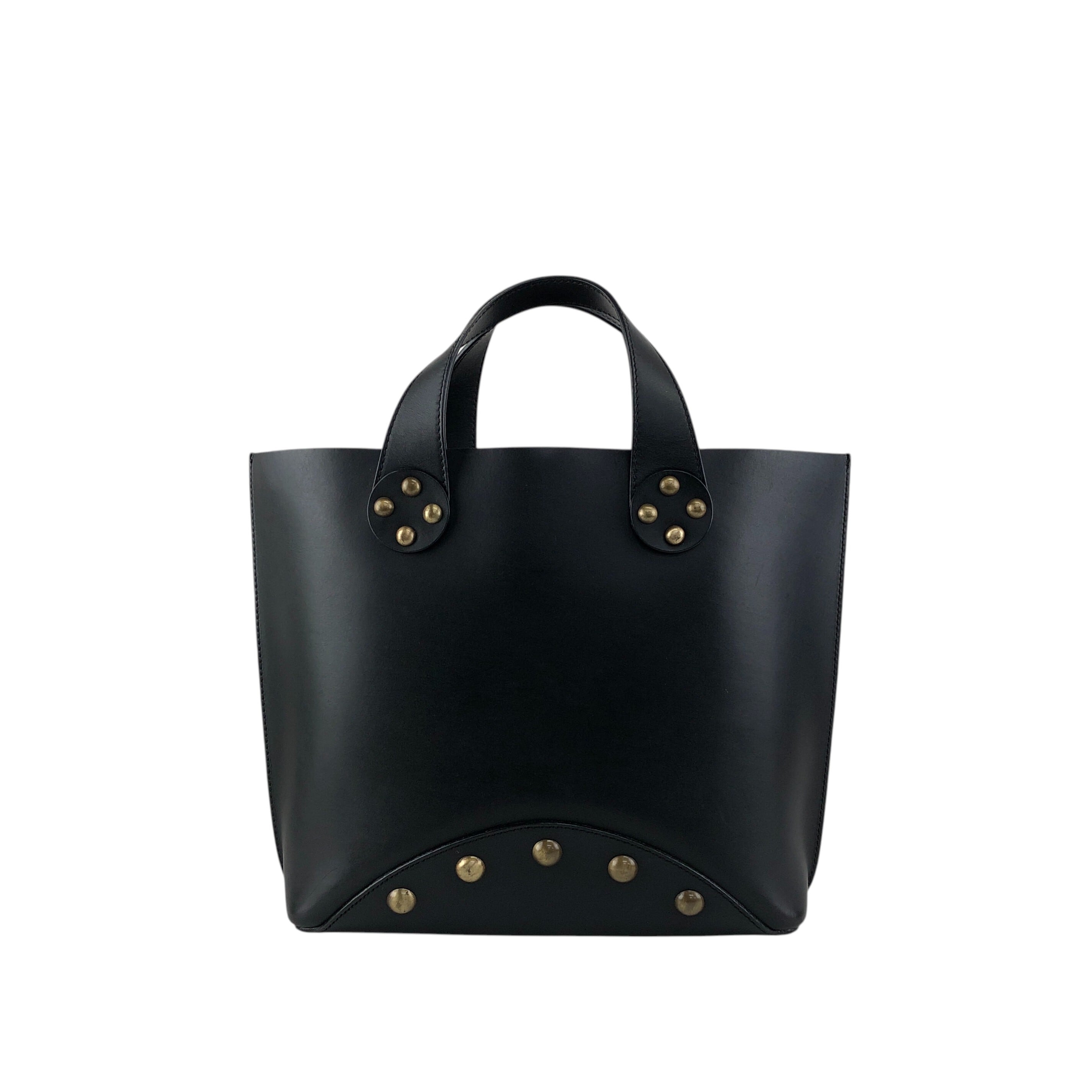 ⭐*︎様 CELINE スタッズ付き ブラックハンドバッグ CELINE セリーヌ ハンドバッグ ブラック ブラゾン スタッズ レザー