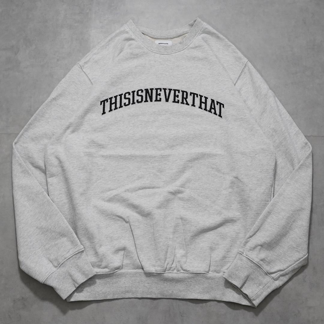 ディスイズネバーザット ネバザ スウェット 古着 刺繍 L グレー 16299