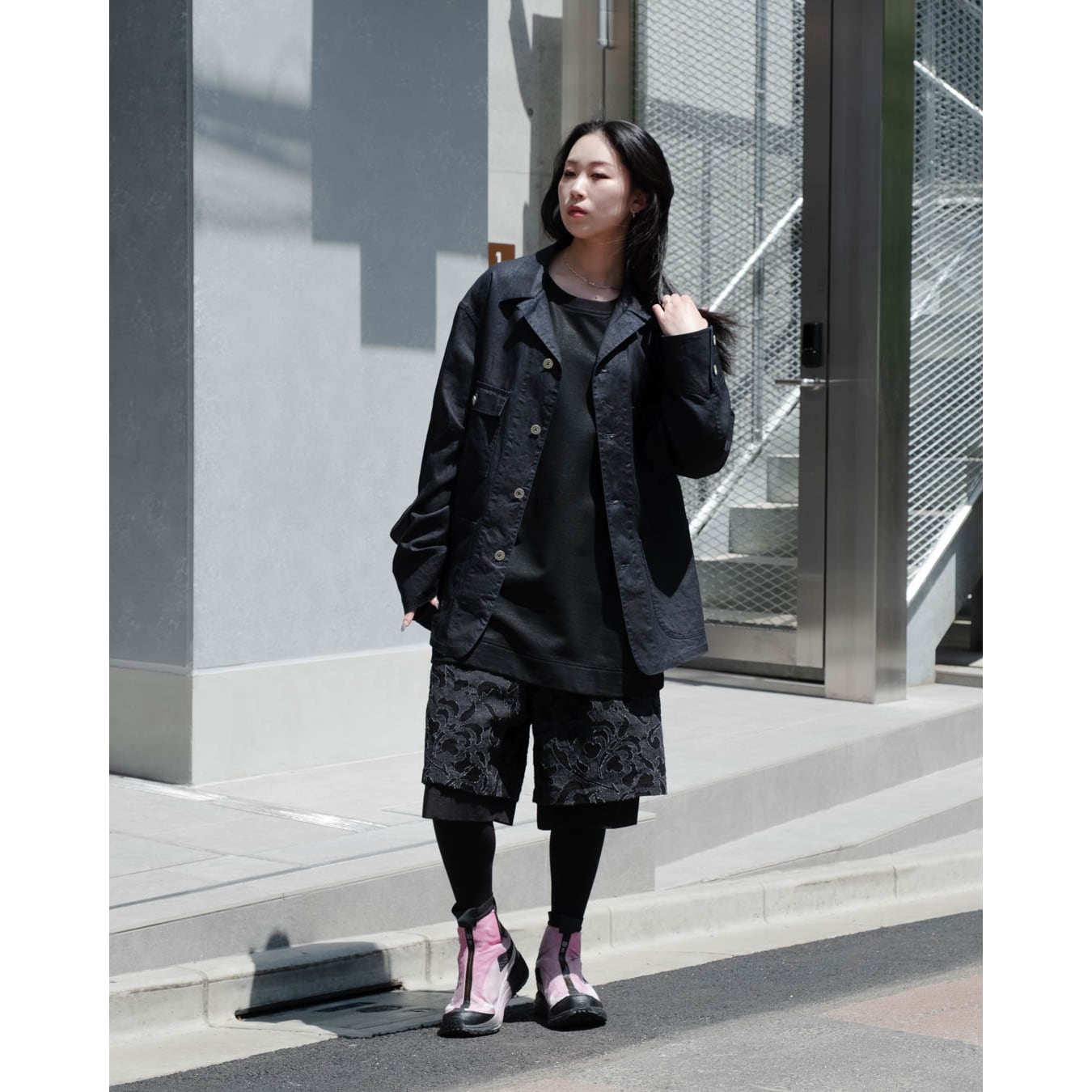 Nomàt] (ノマット) 25SS N-P-12 Layered Short Pants (Jacquard