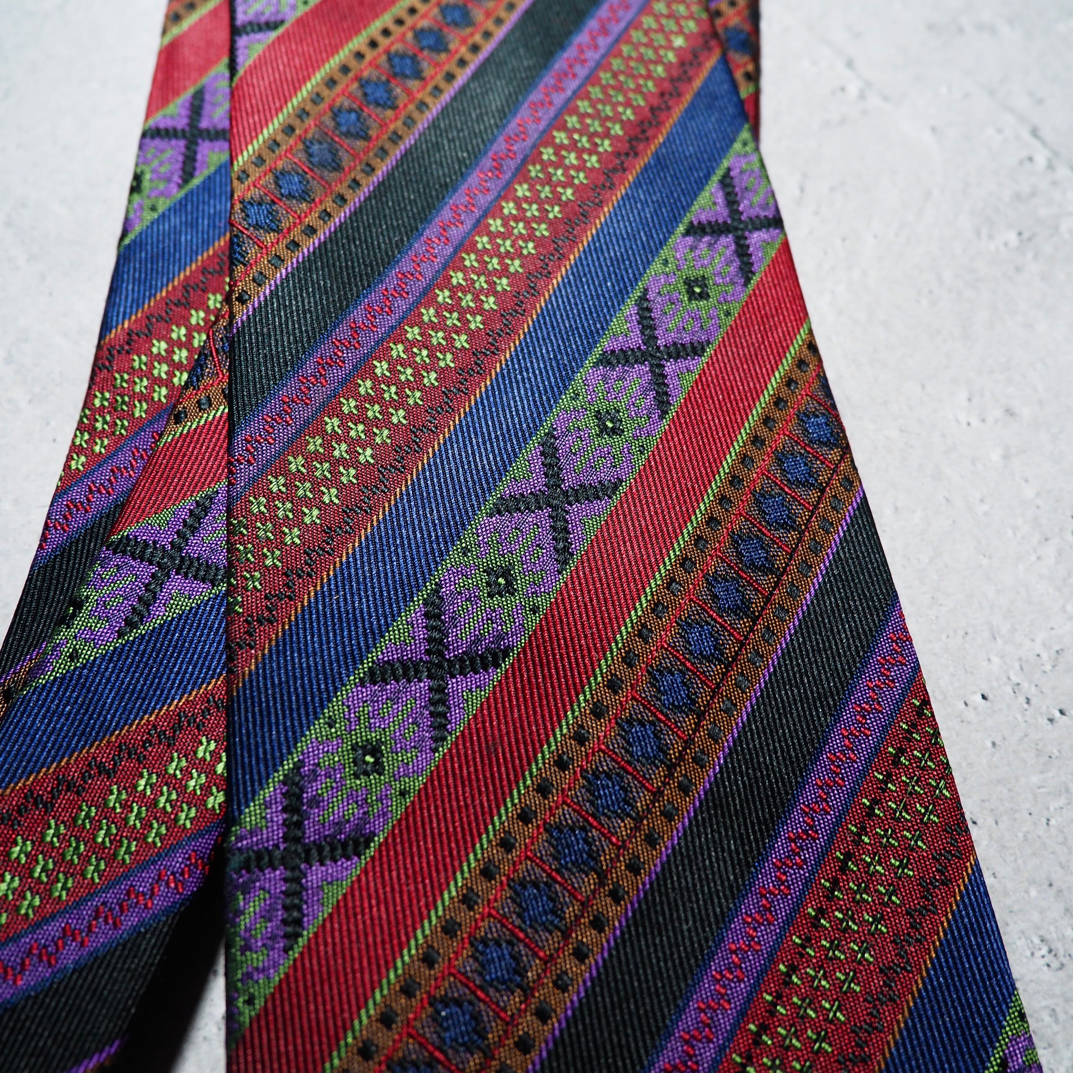 1990s ” KENZO ” Beautiful Bewitching pattern Design vintage silk Tie