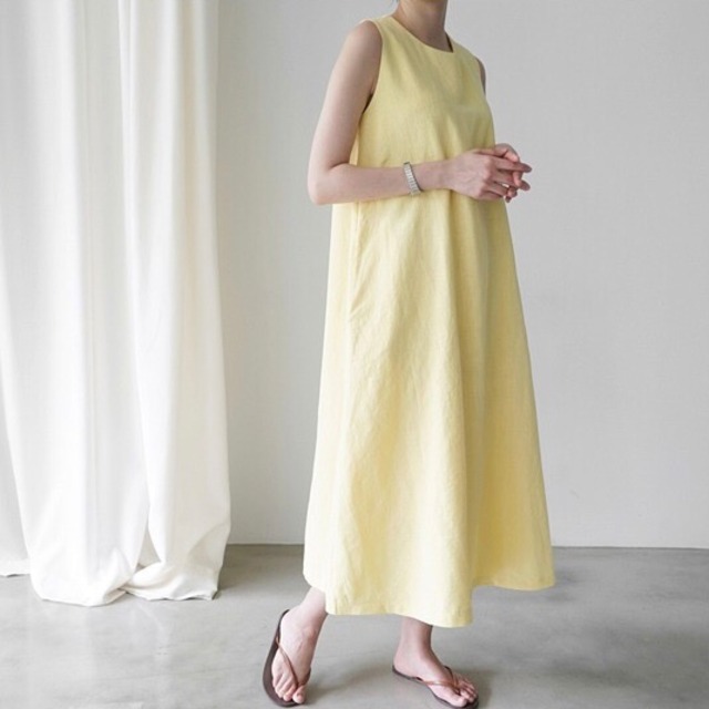 sleeveless A-line dress　101995