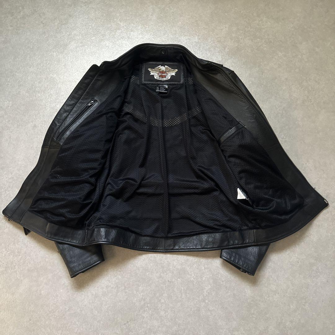 Harley Davidson ウィリーG ホイール レザージャケット サイズM 古着