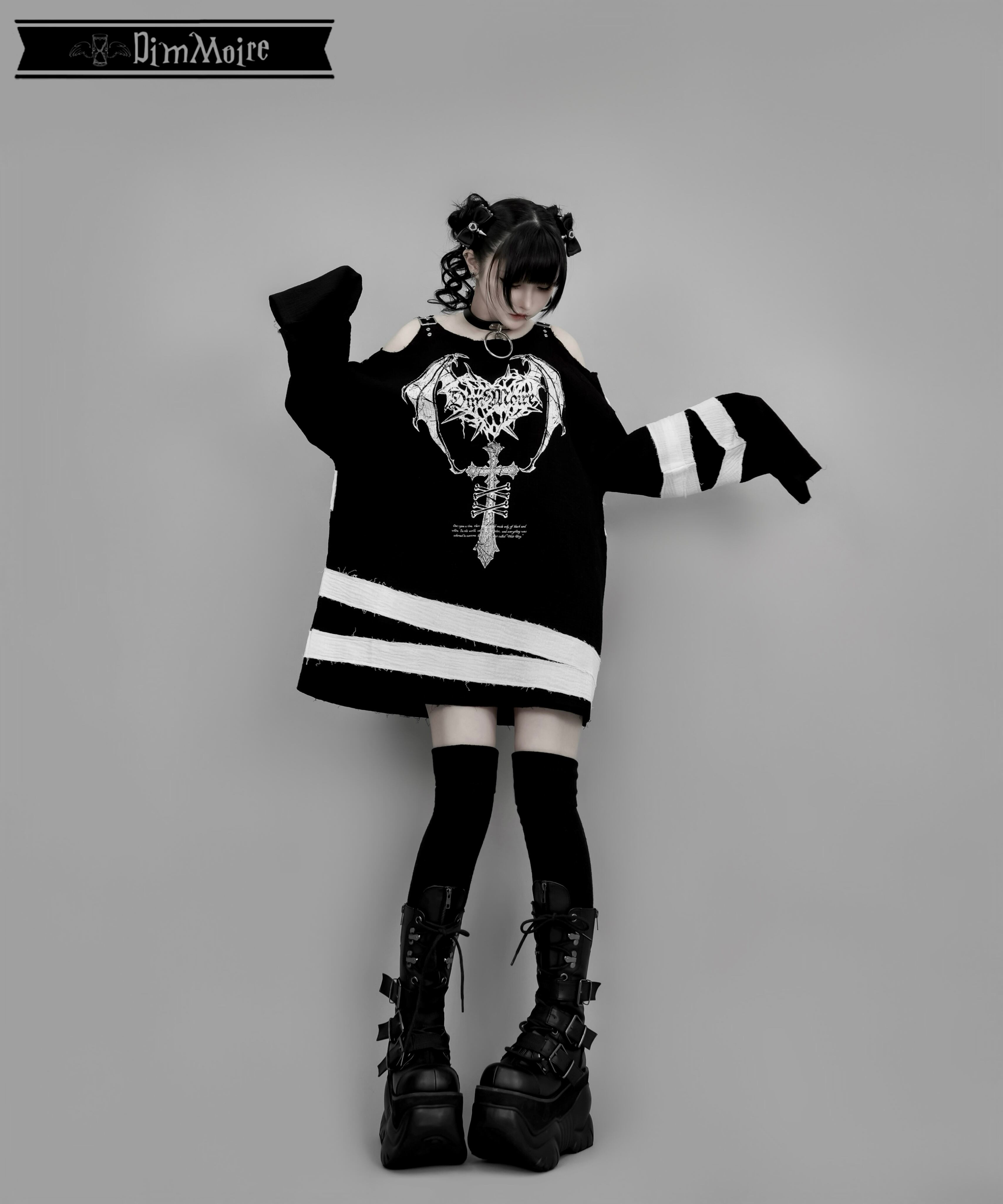 救済の十字ガーゼトップス【Black】 | DimMoire