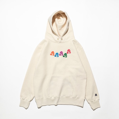 TACOMA FUJI RECORDS Multi Logo (embroidery) HOODIE NATURAL