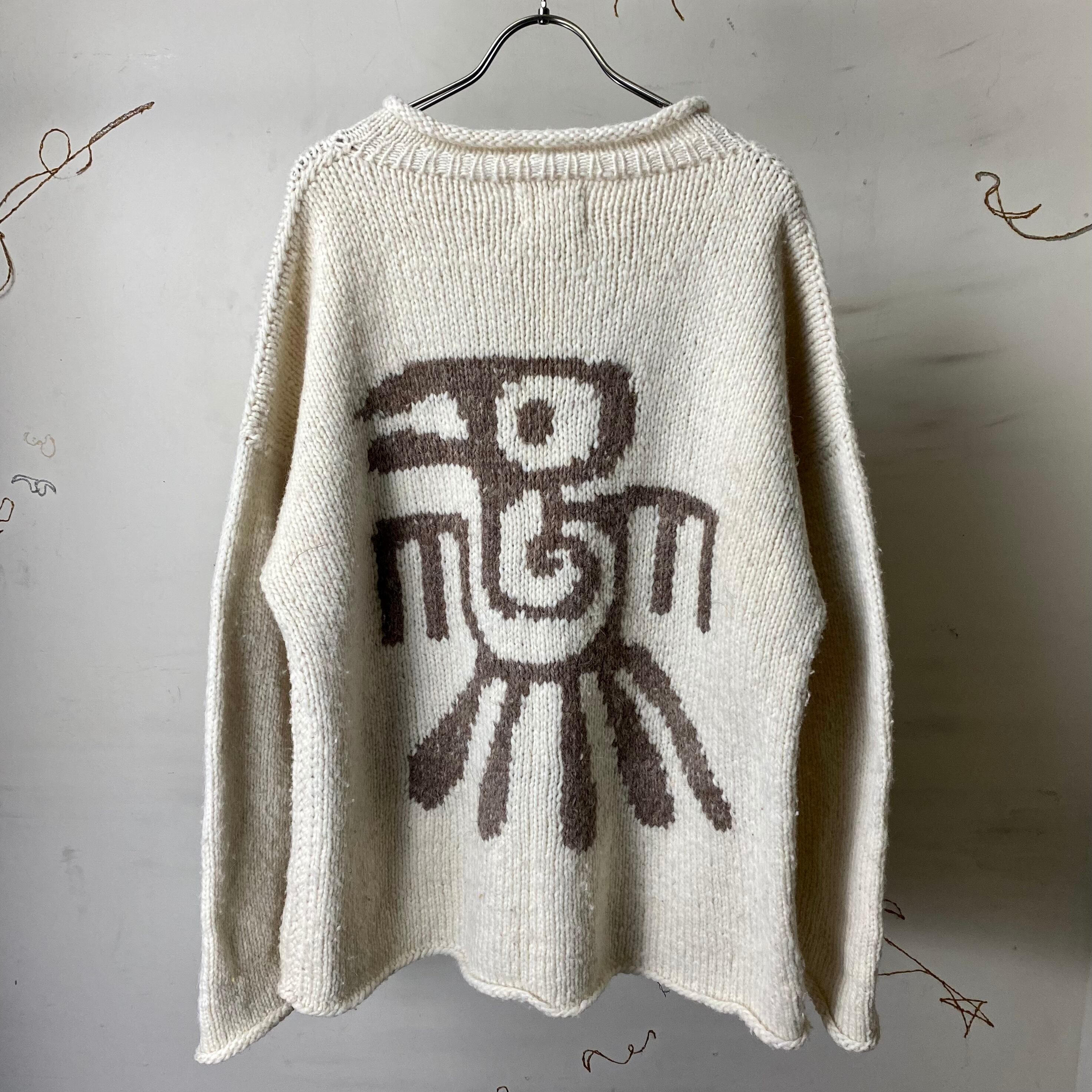 vintage rolled neck ecuador knit sweater | NOIR ONLINE