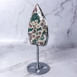 グリーンフラワージャスパー フレイム 専用台座付き * Jasper * 天然石