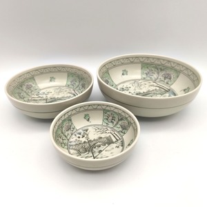 大鉢・中鉢・小鉢セット・和食器・洋風柄・No.260708-34・梱包サイズ80