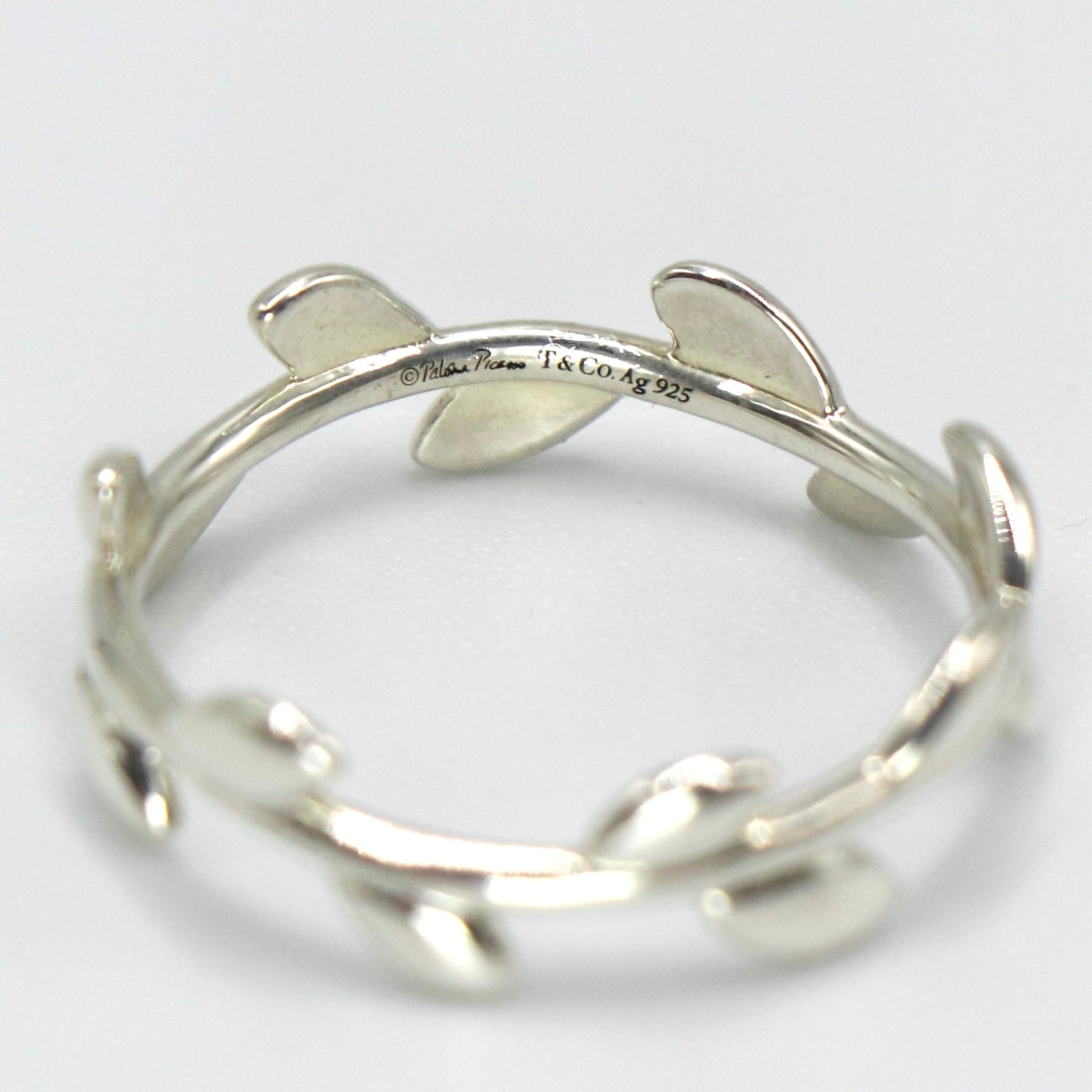 Tiffany&Co. 約17.5号 オリーブリーフリング シルバー925 ティファニー