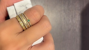 K14 ダイヤとエメラルドリング 13号