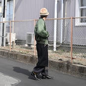 Leh(レー)Bonber Jacket、YASHIKI(ヤシキ)カーディガンコーディネート2