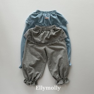 【予約】ELLY MOLLY Cottage lace jogger pants