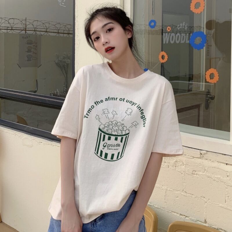 Tシャツ サマールーズ薄手レッドトップス 夏物 YY-ファッション67670838837