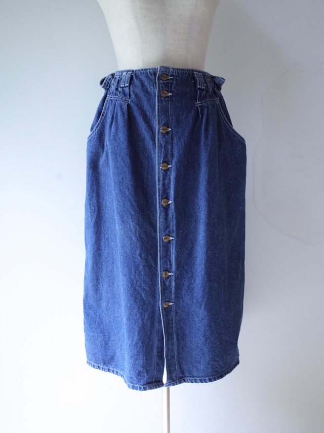 BACCINI Denim Front Button Skirt