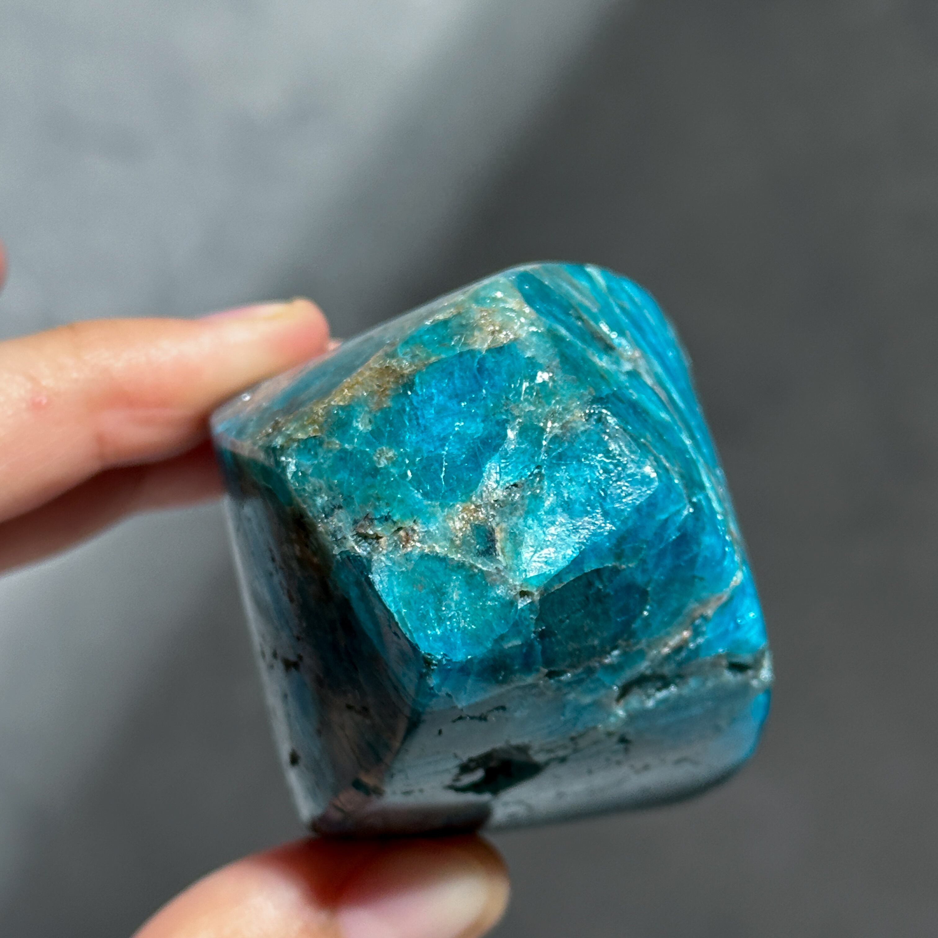ブルーアパタイト フレイム型23◇ Blue Apatite ◇ 天然石・鉱物
