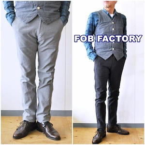 FOB　FACTORY/エフオービーファクトリー　F0423　オンオフトラウザーパンツ メンズ　パンツ　ストレッチ伸縮性