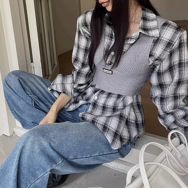 Knit Vest & Shirt Setup 01403