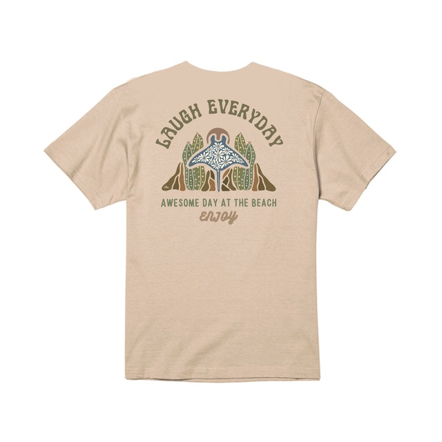 [Tshirt] mountain manta beige（在庫限り）