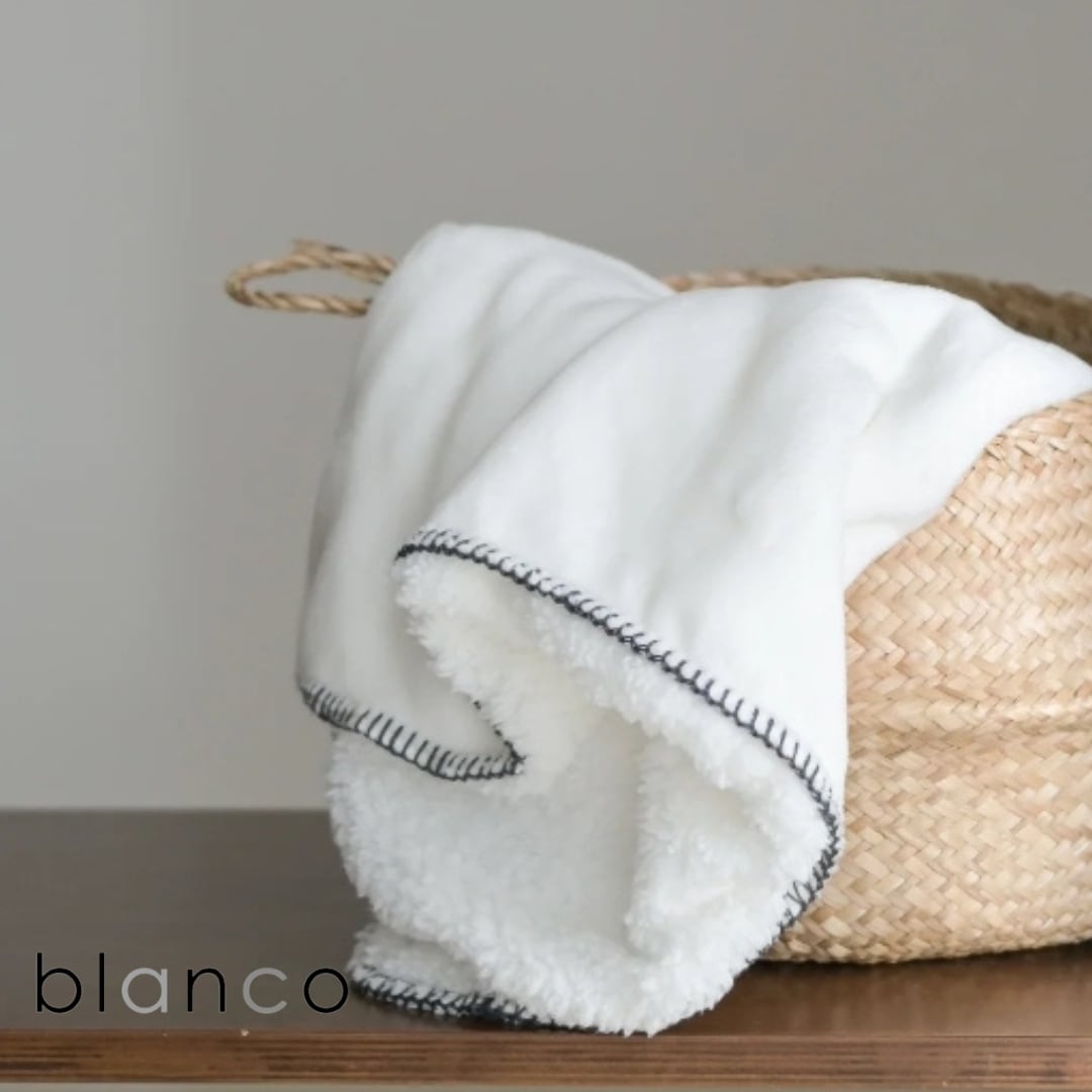blanco | ダブルボアブランケット ベビー double boa blanket ホワイト