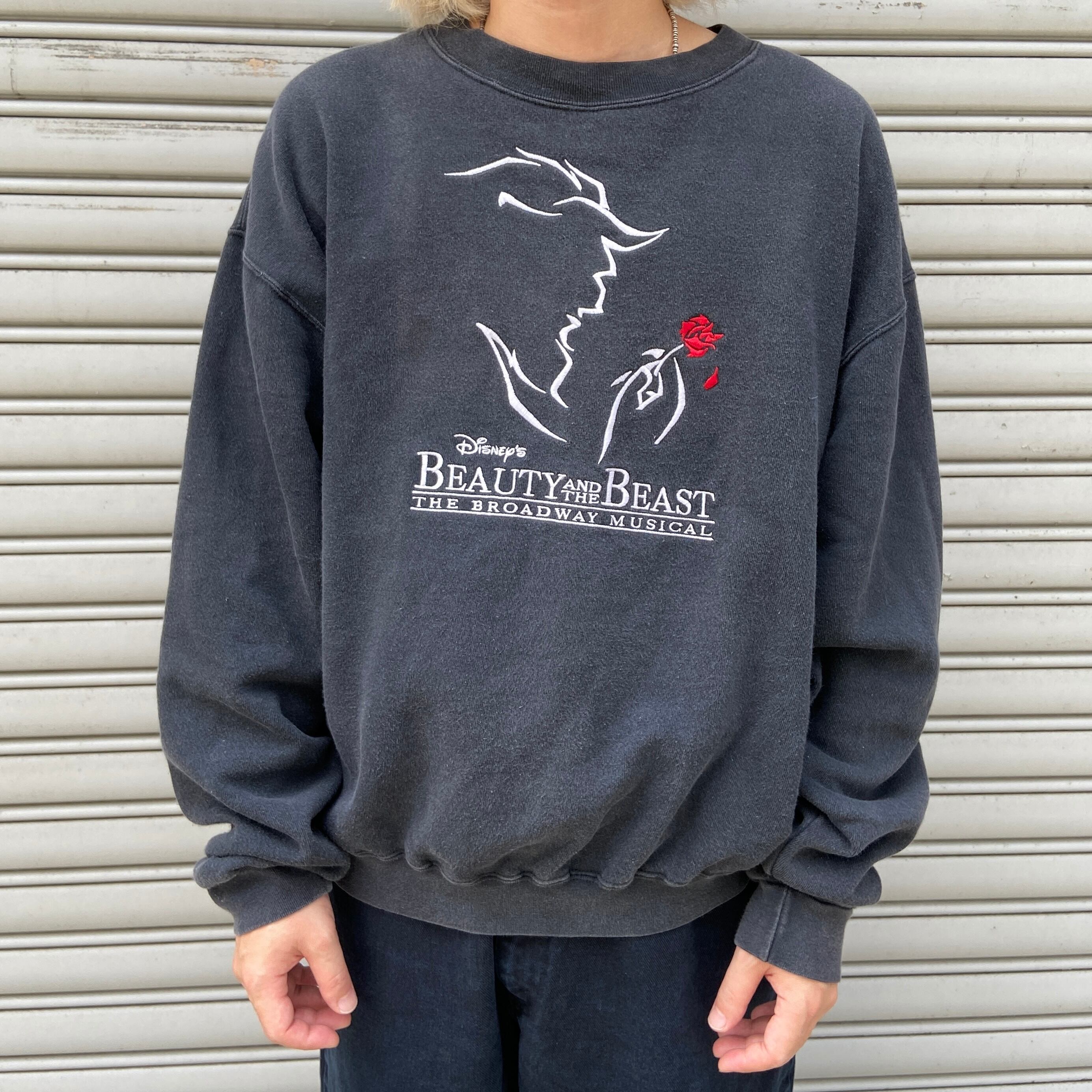 90s USA製 ディズニー 美女と野獣 ミュージカル スウェット 90s USA製 ディズニー 美女と野獣 ミュージカル スウェット