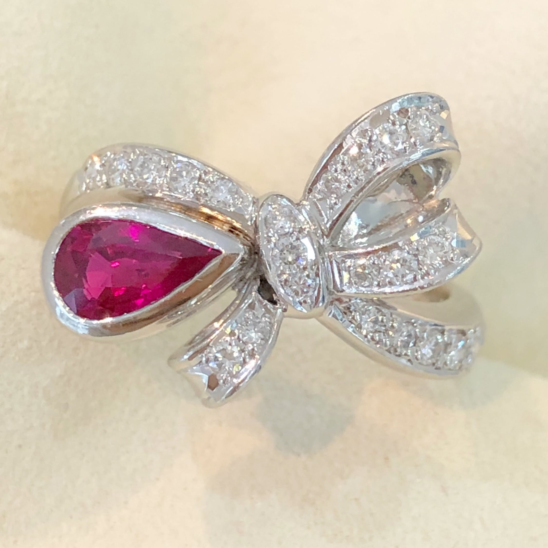 RUBY ルビー 0.49ct pt900 指輪 プラチナリング ジュエリー