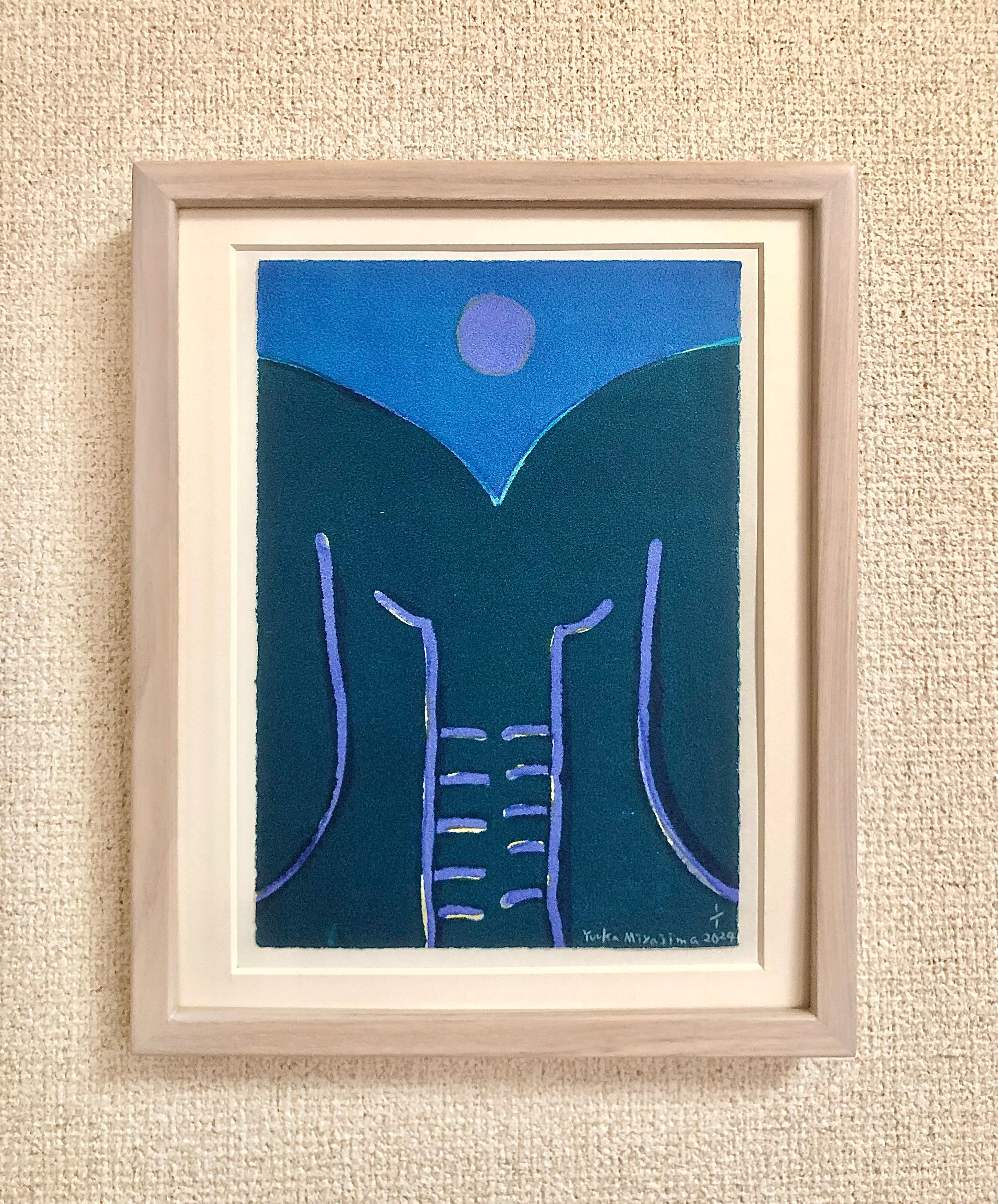 版画「ひとりぼっちのうさぎ」エッチング／額付 | YUUKA MIYAJIMA GALLERY